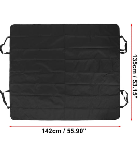 Water Resistant Dog Car Seat Cover 56"X53" Oxford Cloth Black