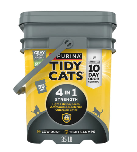 Purina  4-In-1 Strength Clumping Cat Litter, Floral Scent, 35 Lb Pail