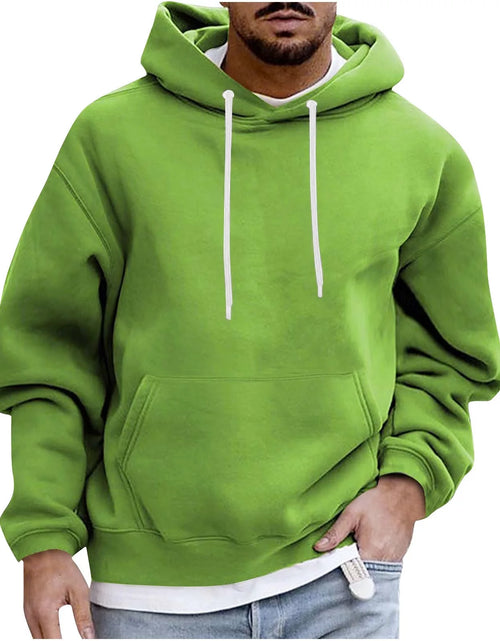 Load image into Gallery viewer, Hoodie for Men Big and Tall,Men Casual Overiszed Hoodies round Neck with Pocket Pullover Long Sleeve Tops Sweatshirt
