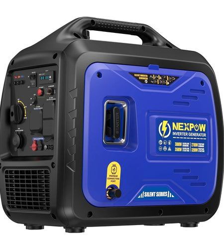 3500W Portable Inverter Generator, Dual Fuel Super Quiet Generator, Eco-Mode Feature, Parallel Capability, EPA Compliant, Lightweight for Backup Home & Camping