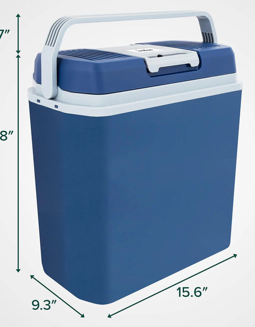 Load image into Gallery viewer, 24L Portable Thermoelectric Cooler &amp; Warmer 12V with Handle Blue
