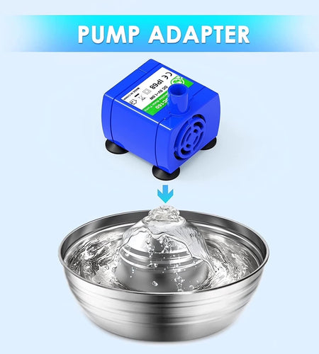 Replacement Pump for Cat Water Fountain, Ultra Quiet Long Lifespan Water Pump for Pet Water Fountain, Dog Water Bowl Dispenser For Cat & Dog