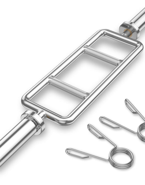 Load image into Gallery viewer, 700 LBS Olympic Triceps Bar with Knurled Handles for Squats, Deadlifts, Shrugs
