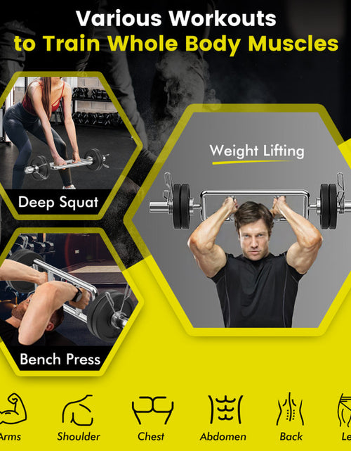 Load image into Gallery viewer, 700 LBS Olympic Triceps Bar with Knurled Handles for Squats, Deadlifts, Shrugs
