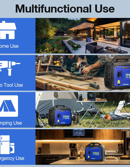 Load image into Gallery viewer, 3500W Portable Inverter Generator, Dual Fuel Super Quiet Generator, Eco-Mode Feature, Parallel Capability, EPA Compliant, Lightweight for Backup Home &amp; Camping
