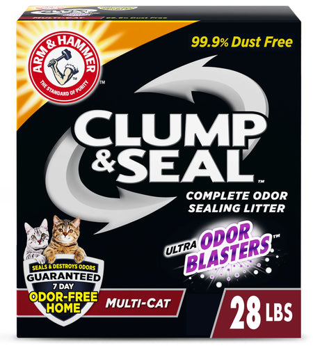 Clump & Seal Cat Litter Multi-Cat Complete Odor Sealing Clay Clumping Cat Litter, 28 Lb