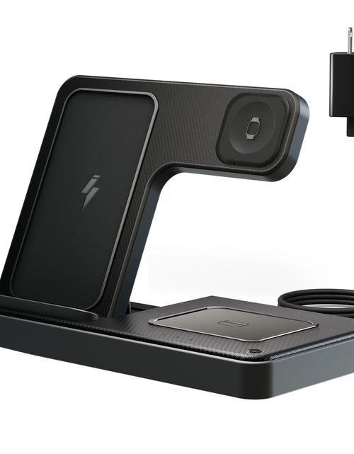 Load image into Gallery viewer, Wireless Charger,15W Wireless Charging Station Compatible with Iphone 17 16 15 14 13 12 11 8 Pro Max Mini plus X XR XS Max SE Plus,For Iwatch 10 9 8 7 6 5 4 3 2 SE Ultra,For Airpods 4 3 2
