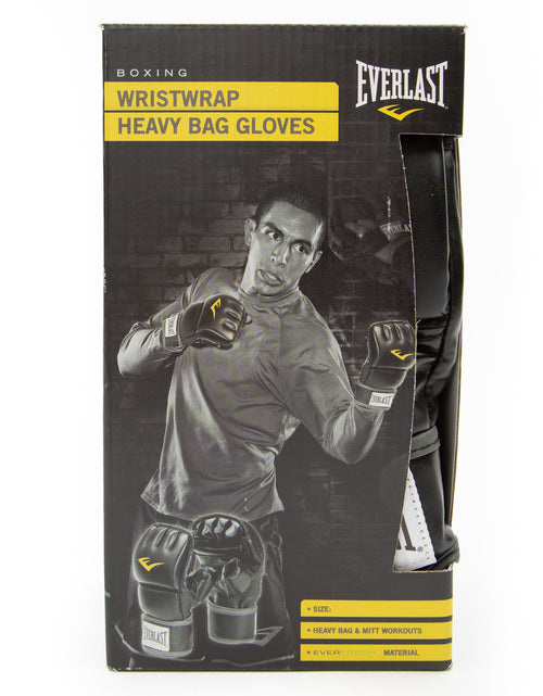 Load image into Gallery viewer, Wrist Wrap Heavy Bag Gloves, S/M, Black – for Mitts, Reflex &amp; Bag Training

