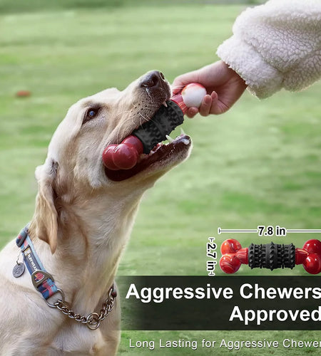 Dog Toys for Aggressive Chewers Bone Dog Toy Interactive Dog Toys for Large Dog Chew Toys for Aggressive Chewers,Dinosam Indestructible Dog Toy for Medium Large Dogs