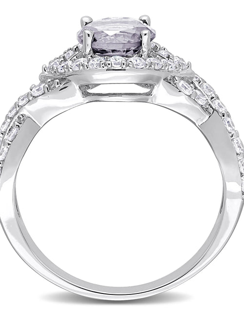 Load image into Gallery viewer, Women'S Created Sapphire Sterling Silver Engagement Ring
