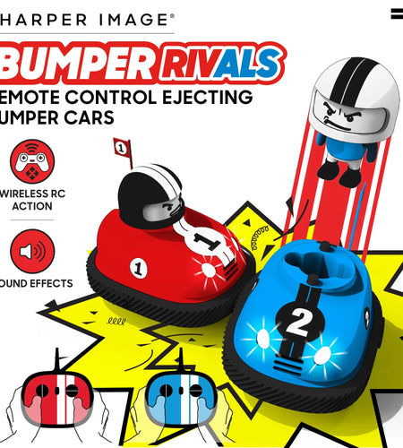 ® Toy RC Remote Control Ejecting Bumper Rivals with Includes Wireless Remote Control and Sound Effects, 6-Pieces, Red and Blue, Age 8+
