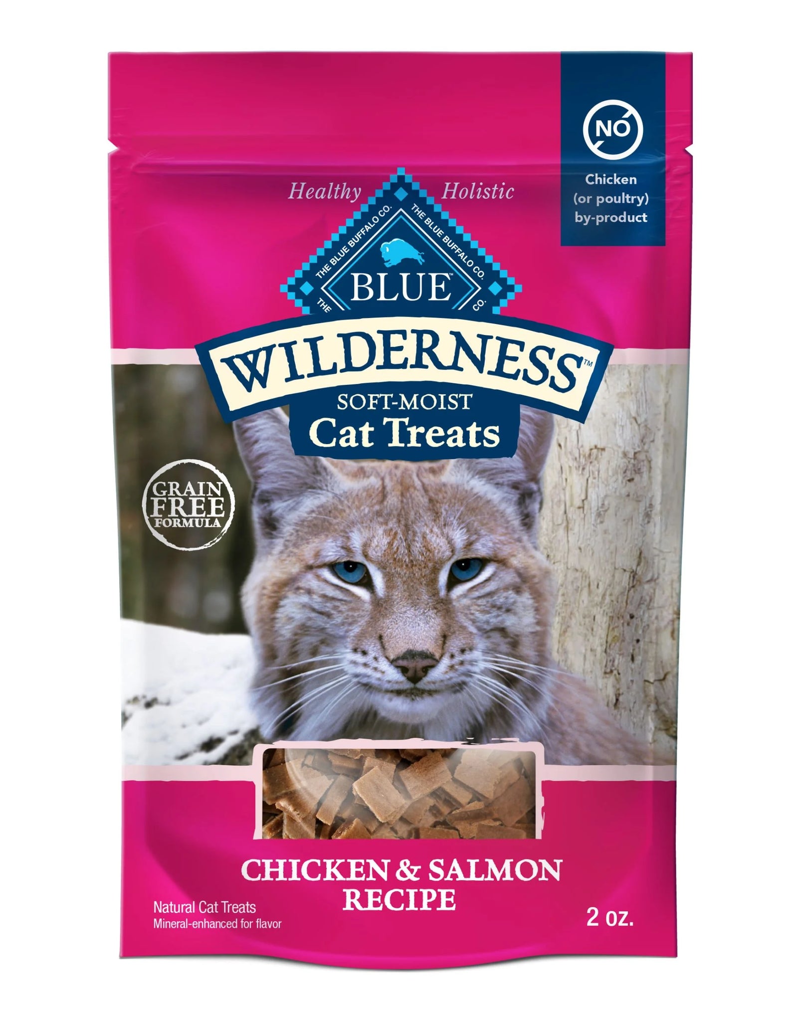 Wilderness Chicken & Salmon Flavor Dry Soft Treats for Cats, Grain-Free, 2 Oz. Bag