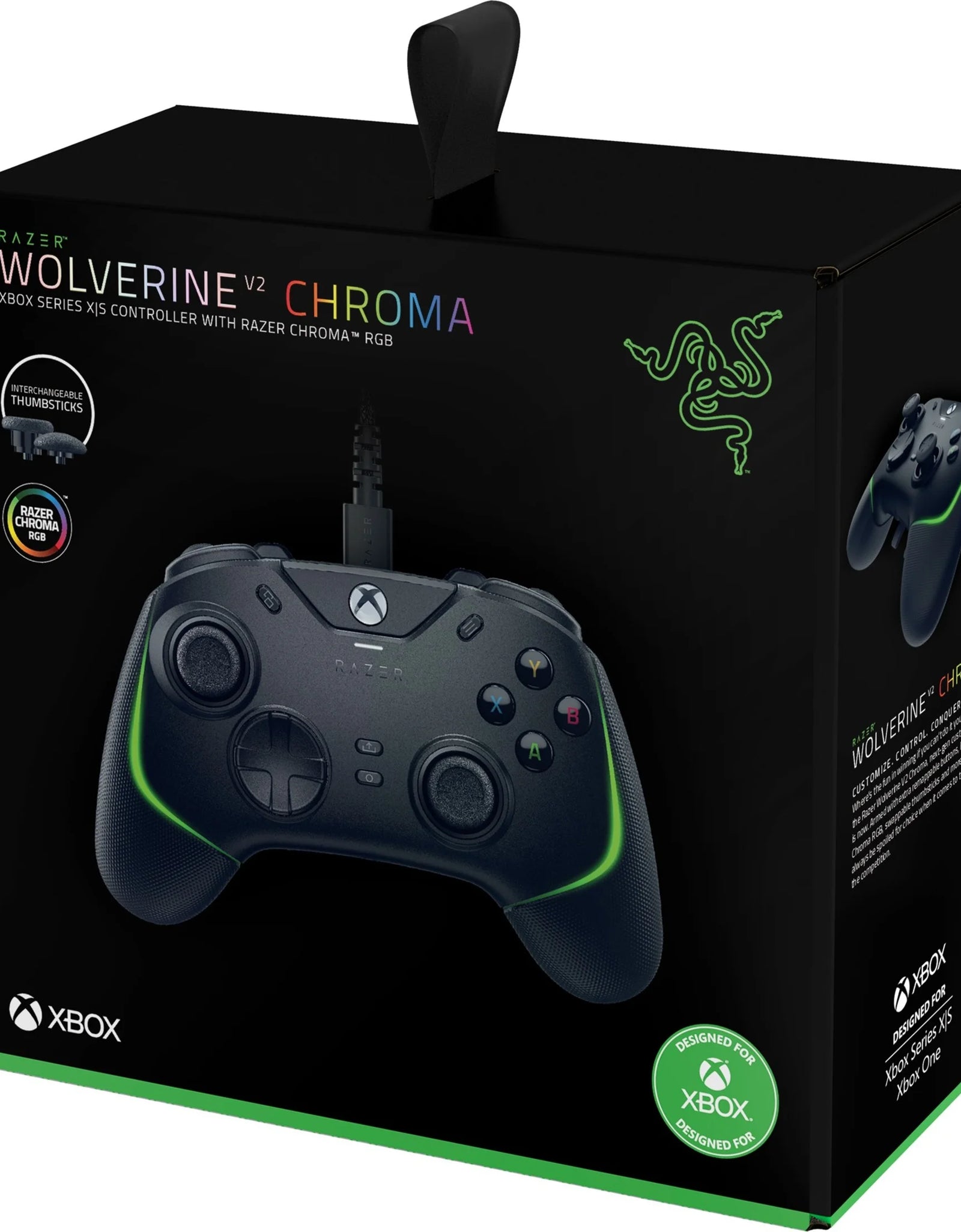 Wolverine V2 Chroma Wired Gaming Controller Xbox Series X|S Controller Black