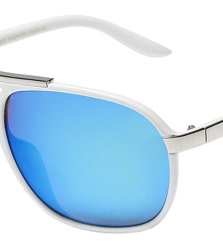 Retro 80S Fashion Pilot Sunglasses Black White Brown Men Women Vintage Glasses
