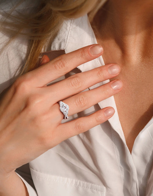 Load image into Gallery viewer, Women'S Created Sapphire Sterling Silver Engagement Ring
