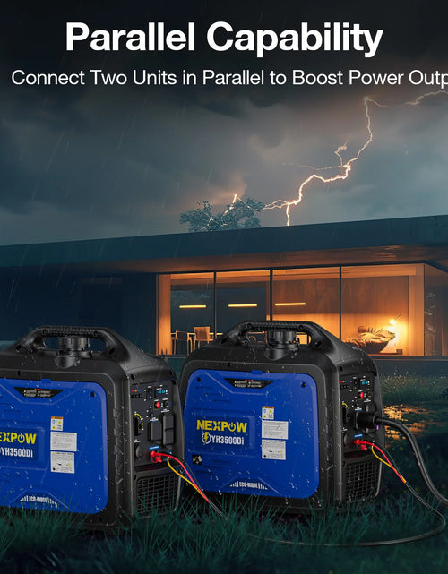 Load image into Gallery viewer, 3500W Portable Inverter Generator, Dual Fuel Super Quiet Generator, Eco-Mode Feature, Parallel Capability, EPA Compliant, Lightweight for Backup Home &amp; Camping
